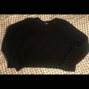 Wild Fable Black Knit Cropped Sweater